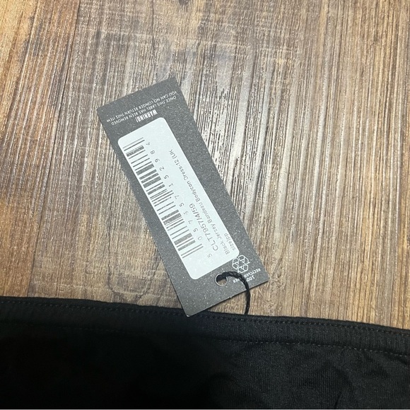 Pretty Little Thing Womens Black Jersey Bandeau Bodycon Dress Size 8 NWT - Picture 3 of 5